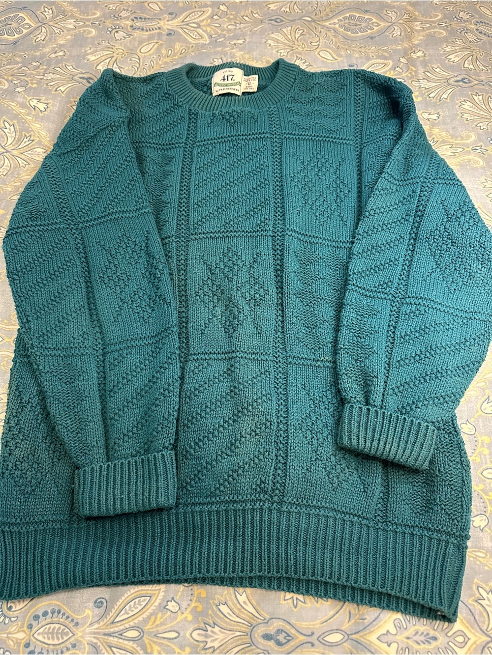 Van Heusen 417 Cable Knit Crewneck Sweater Vintage